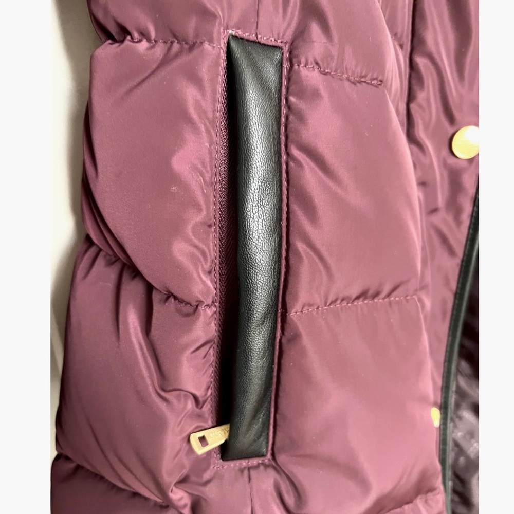 NWT $275 Cole Haan Puffer Jacket PXS Petite XS Burgundy NEVER WORN - Picture 10 of 16